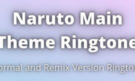 Naruto Main Theme Ringtone Download