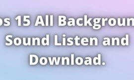 ios 15 All Background Sound Listen and Download