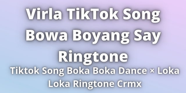 You are currently viewing Bowa Boyang Say Ringtone Download