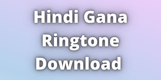 You are currently viewing Gana Ringtone Download