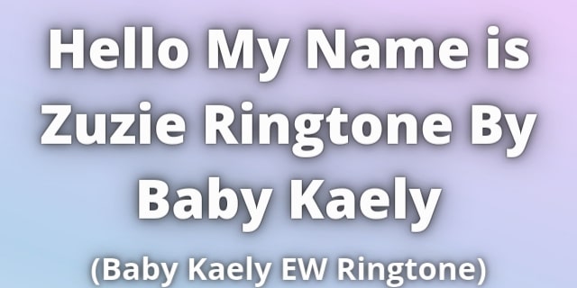 Read more about the article Hello My Name is Zuzie Ringtone Download