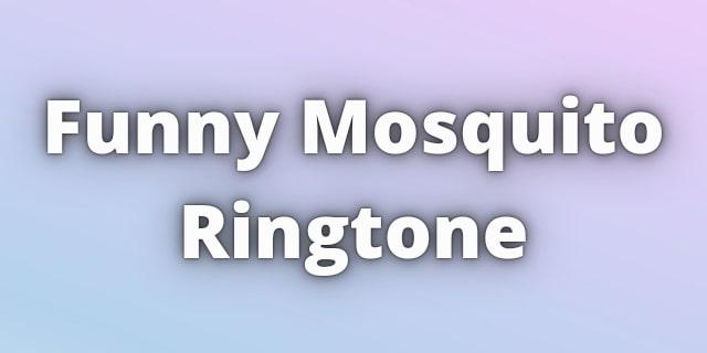 You are currently viewing Mosquito Ringtone Download