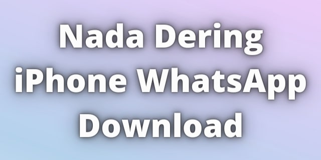 You are currently viewing Nada Dering iPhone WhatsApp Download