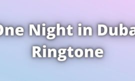 One Night in Dubai Ringtone Download
