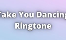 Take You Dancing Ringtone Download