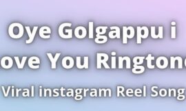 Oye Golgappu i Love You Ringtone Download