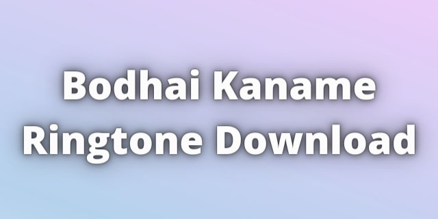 Read more about the article Bodhai Kaname Ringtone Download