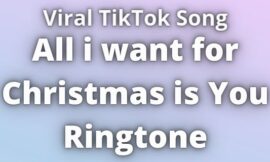 All i want for Christmas is You Ringtone