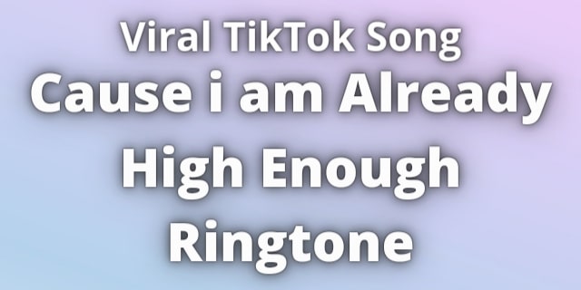 Read more about the article Cause i am Already High Enough Ringtone