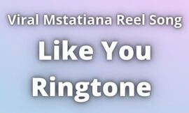 Like You Ringtone. Mstatiana Reel Song