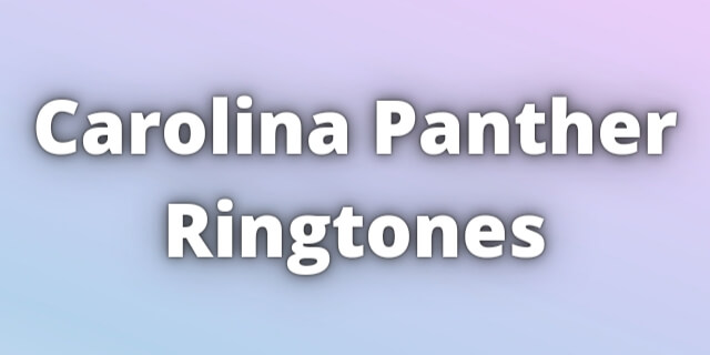 You are currently viewing Carolina Panther Ringtones Download