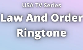 Law And Order Ringtone Download