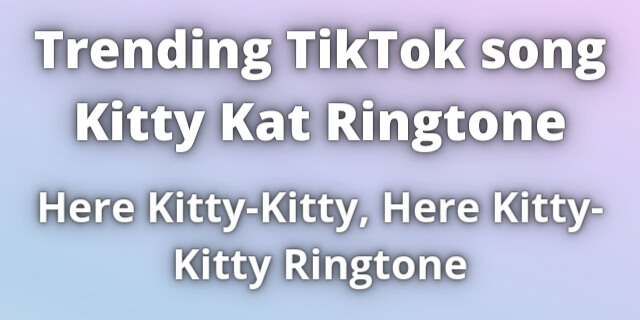 You are currently viewing TikTok song Kitty Kat Ringtone Download