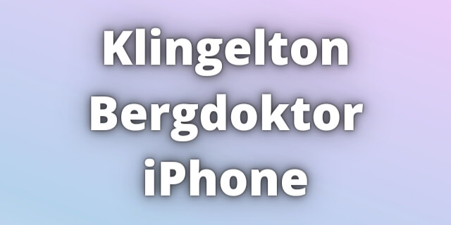 Read more about the article Klingelton Bergdoktor iPhone