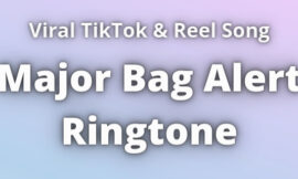 Major Bag Alert Ringtone Download