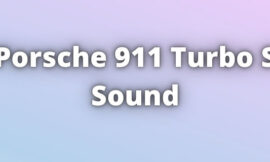 Porsche 911 Turbo S Sound