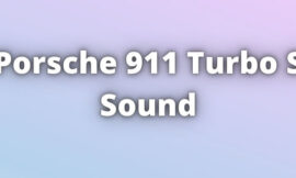 Porsche 911 Turbo S Sound