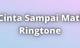 Cinta Sampai Mati Ringtone