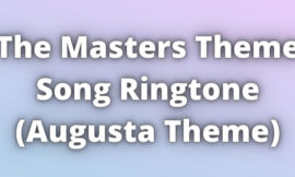 Masters Theme Song Ringtone