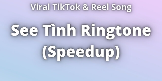 You are currently viewing See Tình Ringtone Download