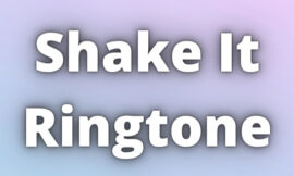 Shake It Ringtone Download