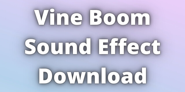 You are currently viewing Vine Boom Sound Effect Download