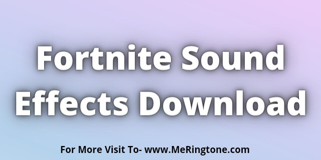 Read more about the article Fortnite Sound Effects Download
