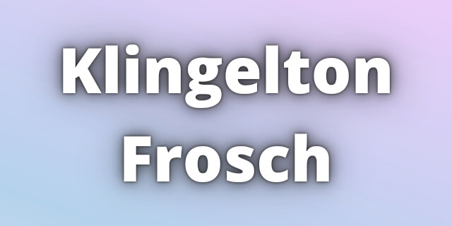 You are currently viewing Klingelton Frosch Download