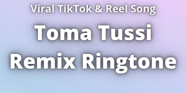 You are currently viewing Toma Tussi Remix Ringtone Download