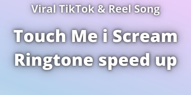 Read more about the article Touch Me i Scream Ringtone speed up