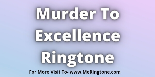 You are currently viewing Murder To Excellence Ringtone Download