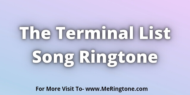 Read more about the article The Terminal List Song Ringtone Download