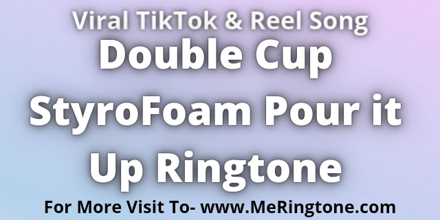 You are currently viewing Double Cup StyroFoam Pour it Up Ringtone Download