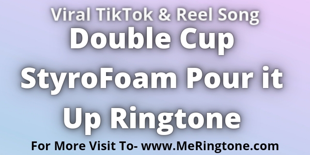 Read more about the article Double Cup StyroFoam Pour it Up Ringtone Download