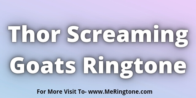 Read more about the article Thor Screaming Goats Ringtone Download