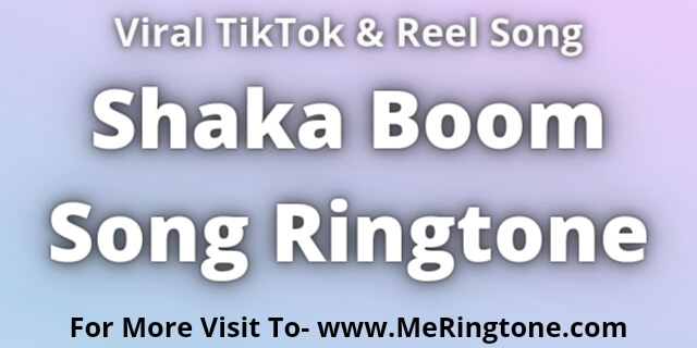 You are currently viewing TikTok Shaka Boom Song Ringtone Download