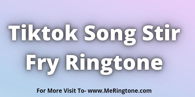 You are currently viewing Tiktok Song Stir Fry Ringtone Download