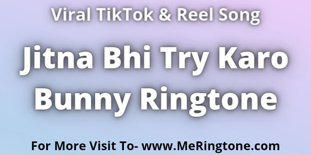 You are currently viewing Jitna Bhi Try Karo Bunny Ringtone Download