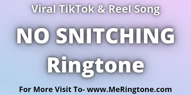 Read more about the article NO SNITCHING Ringtone Download