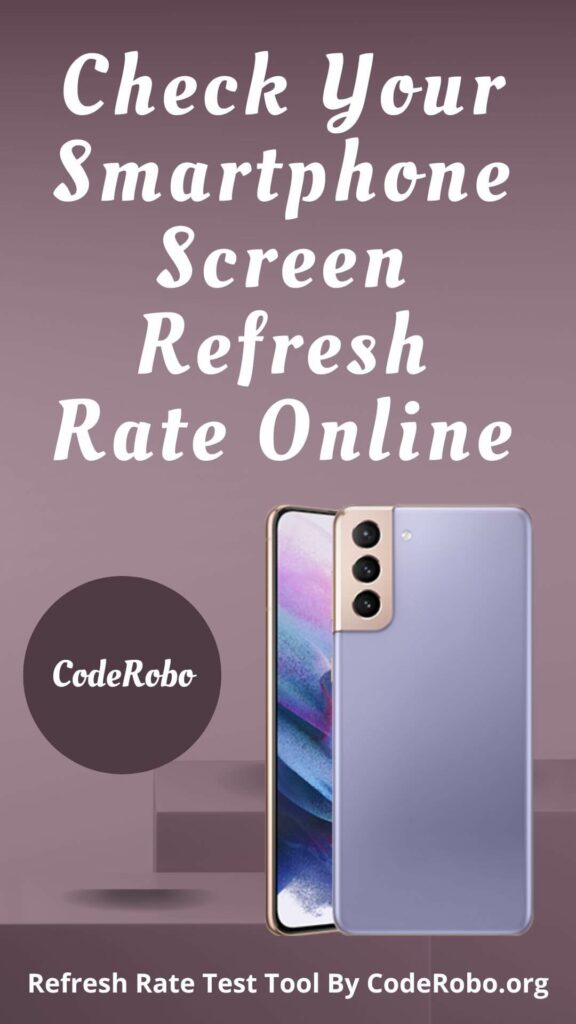 Smartphone refresh rate test