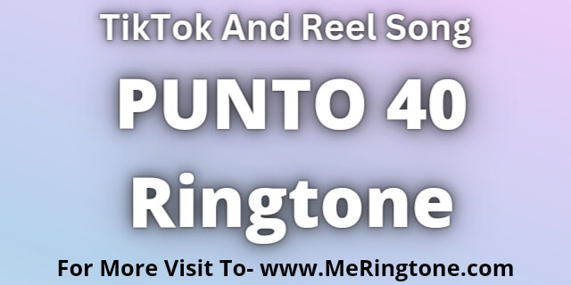 You are currently viewing PUNTO 40 Ringtone Download
