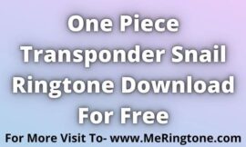 One Piece Transponder Snail Ringtone Free Download