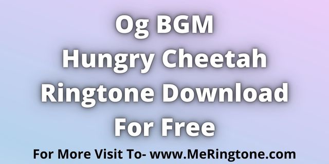 You are currently viewing Hungry Cheetah Ringtone Download For Free