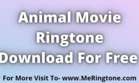 Animal Movie Ringtone Download For Free