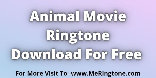 You are currently viewing Animal Movie Ringtone Download For Free