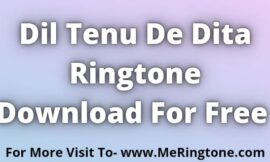 Dil Tenu De Dita Ringtone Download For Free
