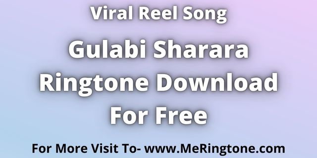 You are currently viewing Gulabi Sharara Ringtone Download For Free
