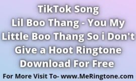 Lil Boo Thang Ringtone Download – You My Little Boo Thang So i Don’t Give A Hoot
