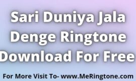 Sari Duniya Jala Denge Ringtone Download For Free
