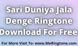 Sari Duniya Jala Denge Ringtone Download For Free